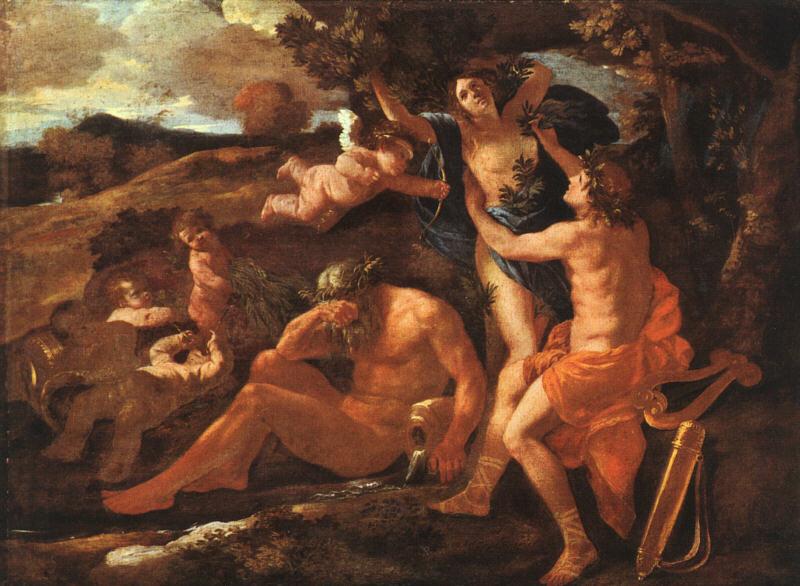 Nicolas Poussin Apollo and Daphne oil painting image